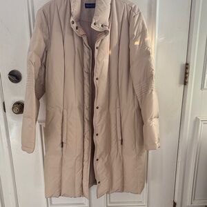 Dana Buchman Cream Puffer Coat